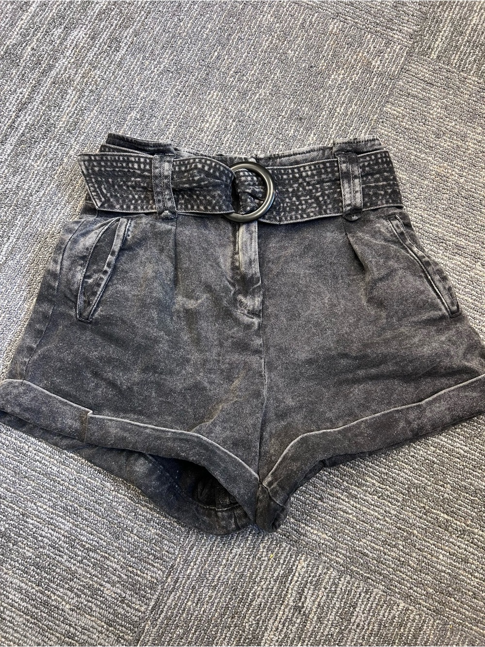 Sezane Rome Black Wash Shorts - Picture 2 of 5